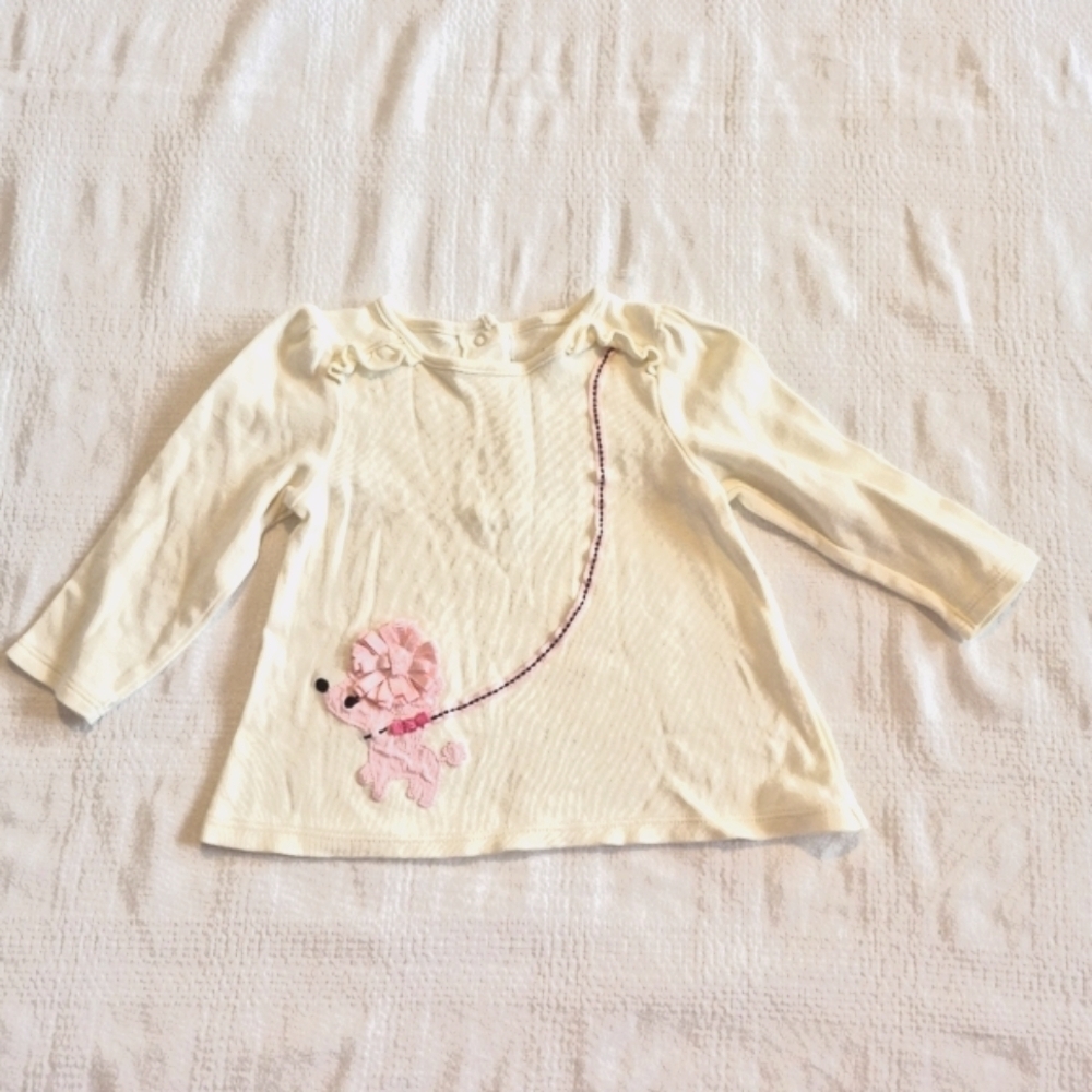 Gymboree girls size 12-18 months Oodles of Poodles line long sleeve shirt VVGUC